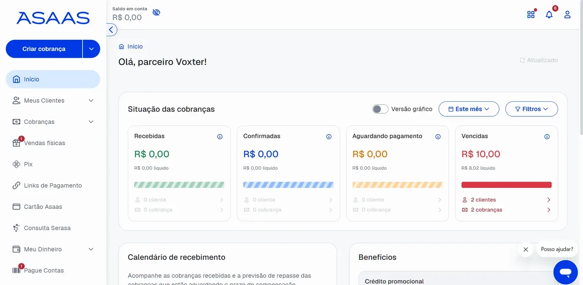 Clique no ícone de usuário